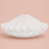 White ruffled tutu on soft blush background Princess Petticoat Underskirt