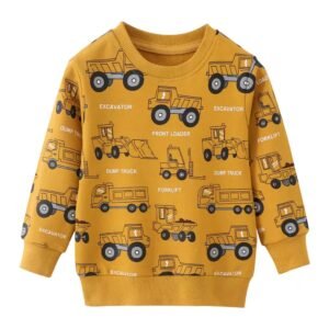Little Builder Cotton Sweatshirt – Mustard
