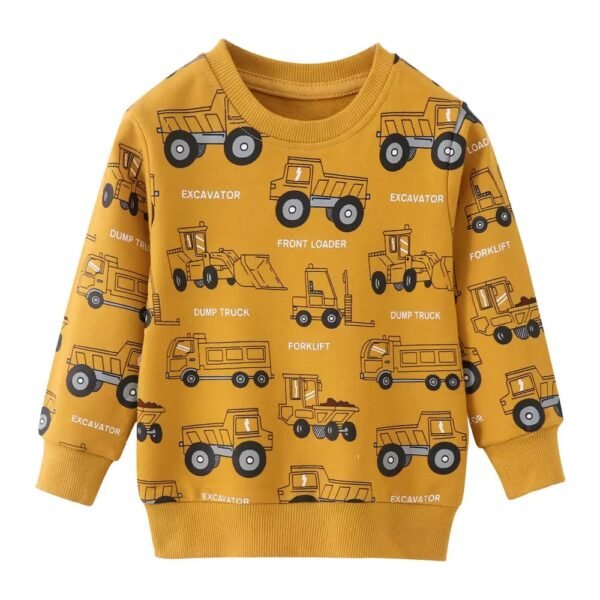 Little Builder Cotton Sweatshirt – Mustard