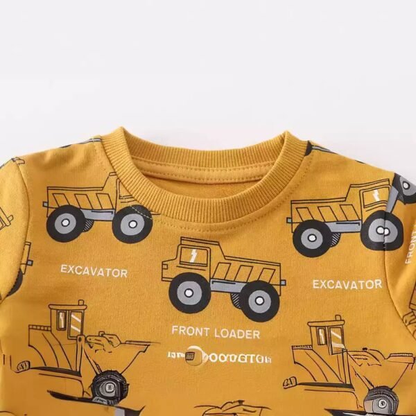 Little Builder Cotton Sweatshirt – Mustard